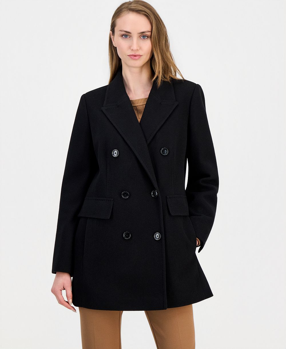 Пальто Anne Klein Petite Double-Breasted Peacoat