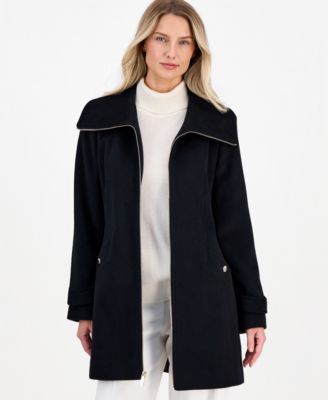 Женское пальто Michael Kors Petite Wool-Blend Zip-Front