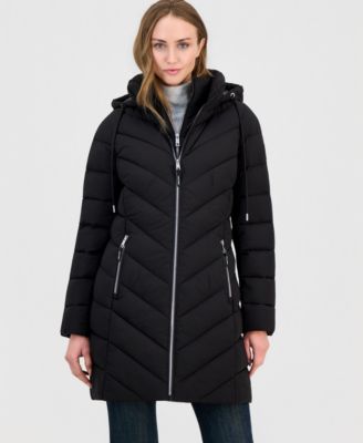 Женское утепленное демисезонное пальто Calvin Klein Petite с капюшоном