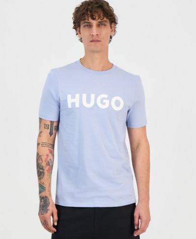 Мужская хлопковая футболка Hugo by Hugo Boss с логотипом