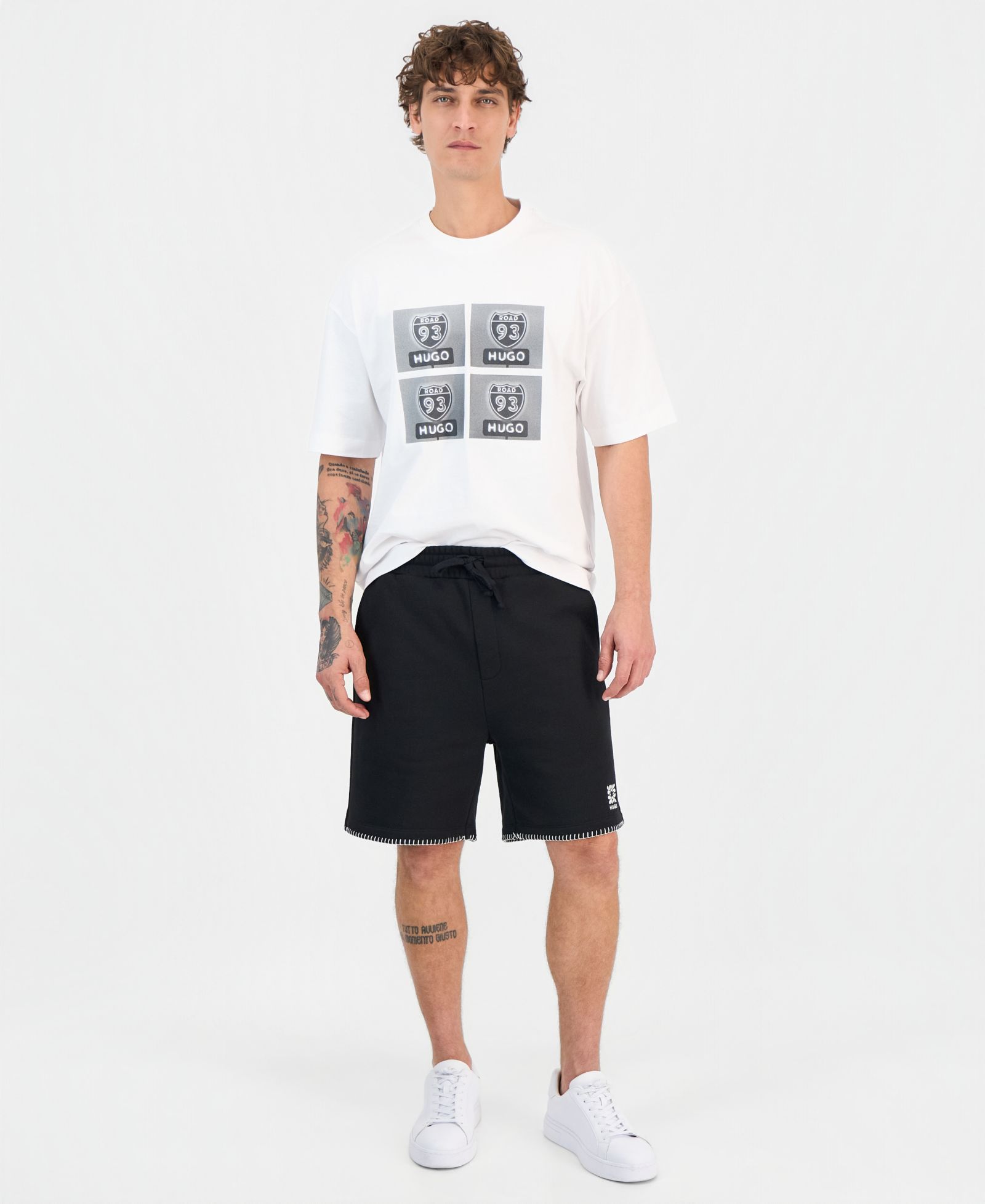 Hugo by Hugo Boss Men's Daronso Cotton Drawstring 7" Shorts