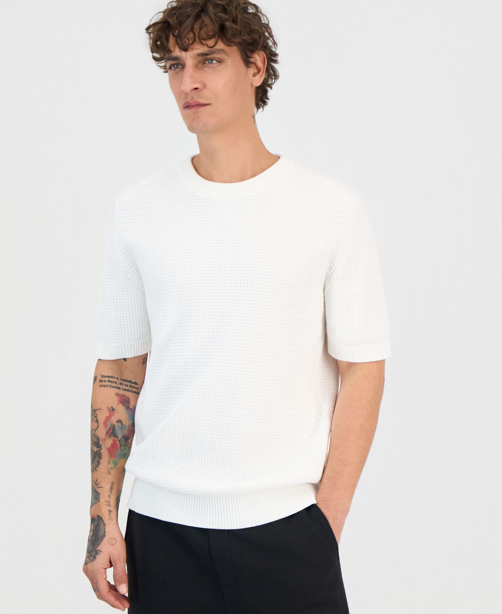 Hugo by Hugo Boss Men's Cotton Textured Short-Sleeve Shirt