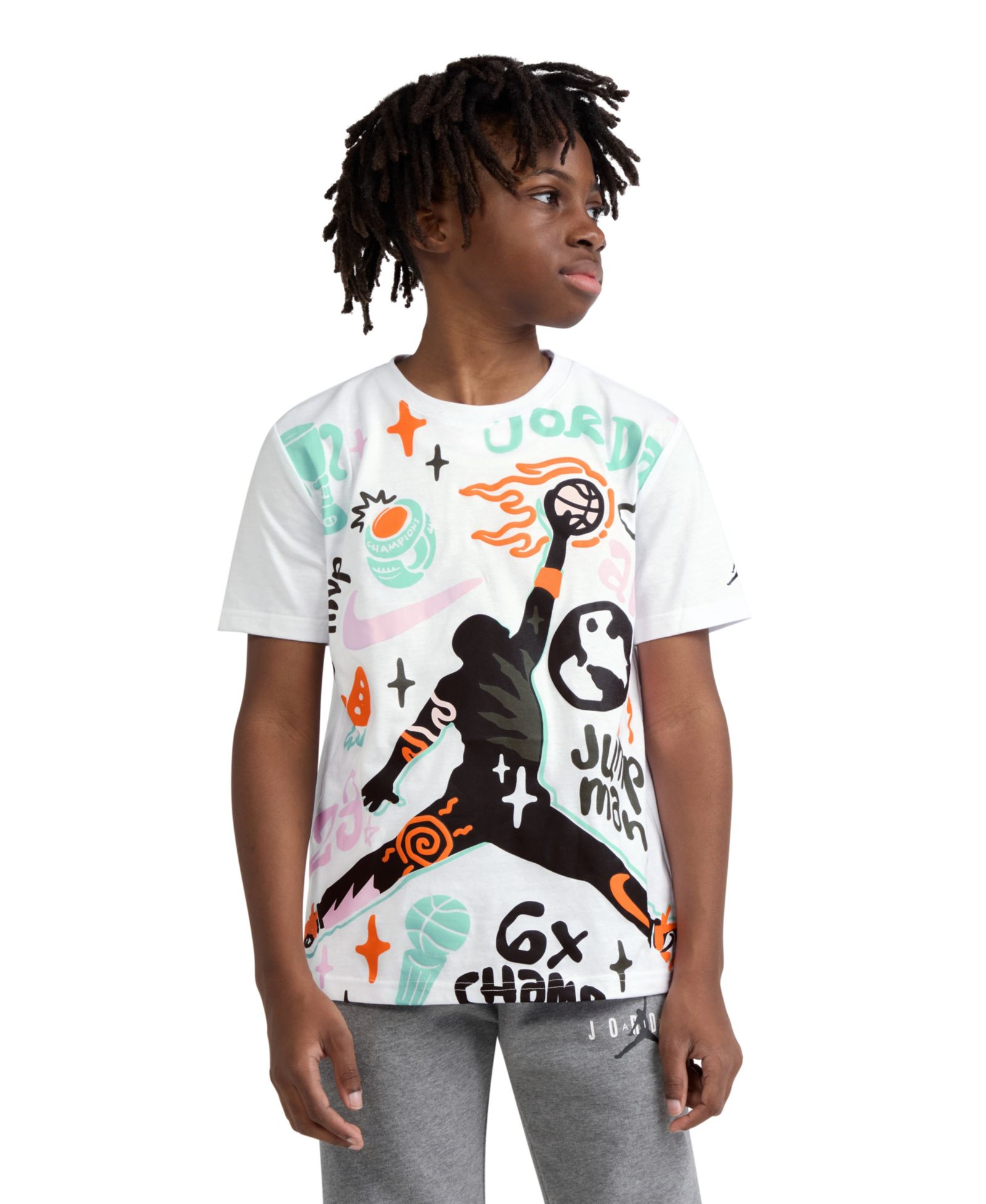 Jordan Boys' 8-20 Air Jordan World Tour Short-Sleeve T-Shirt