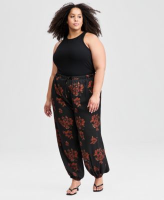 Цветные брюки Plus Size And Now This с цветочным принтом