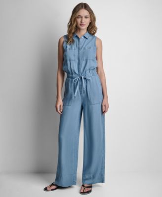 Женский комбинезон DKNY Jeans Sleeveless Collared Neck