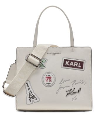 KARL LAGERFELD PARIS Maybelle Logo Print Small Satchel Handbag