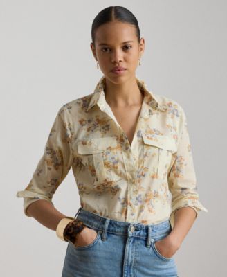 Lauren Ralph Lauren Women’s Classic Fit Floral Voile Shirt