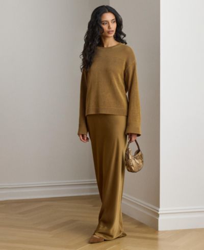 Lauren Ralph Lauren Женская макси-юбка A-Line Charmeuse