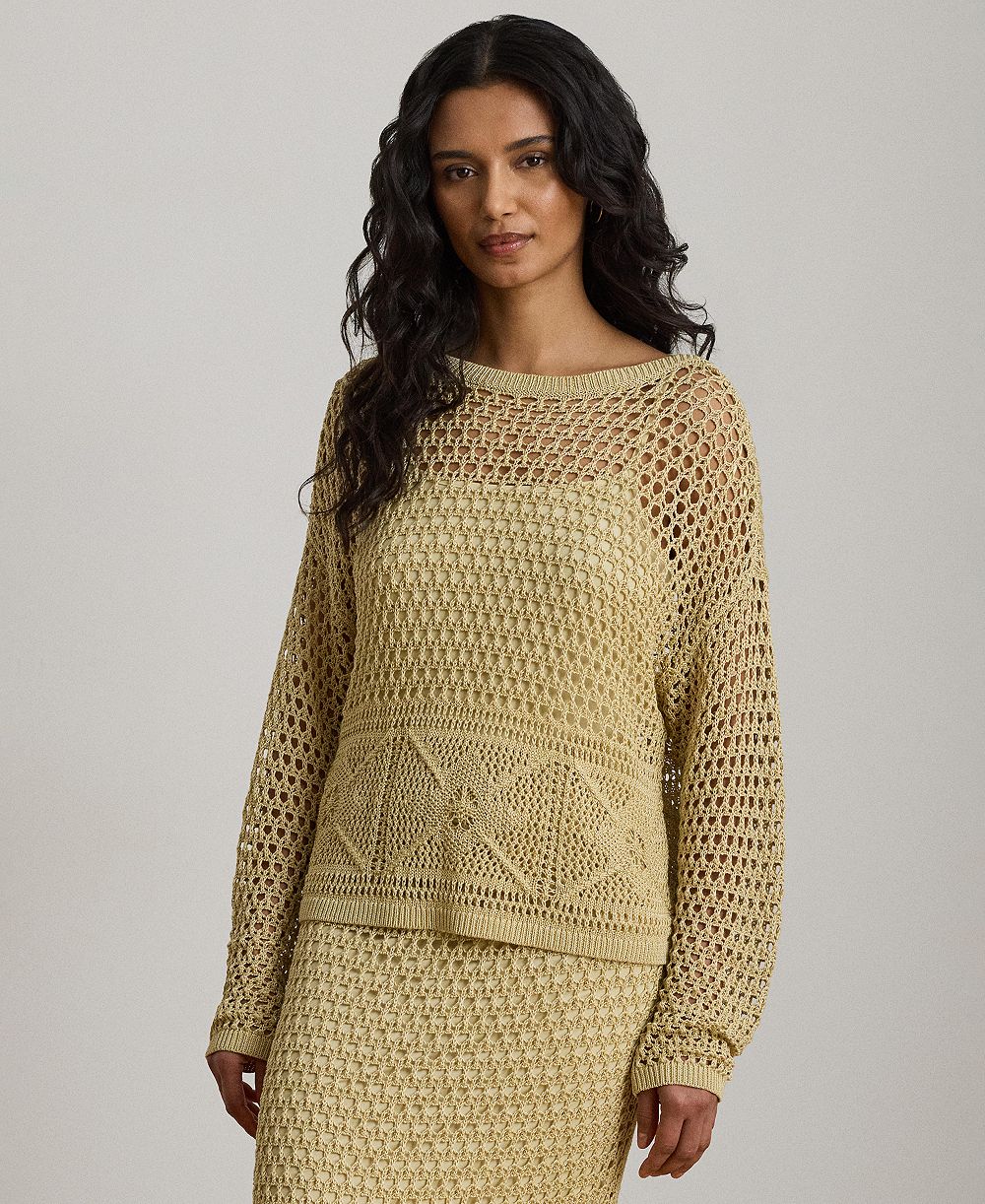 Женский свитер Lauren Ralph Lauren Pointelle-Knit с вырезом лодочкой