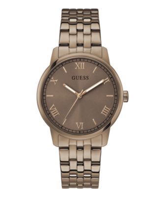 Мужские часы GUESS в кофейном цвете, нержавеющая сталь, 40mm