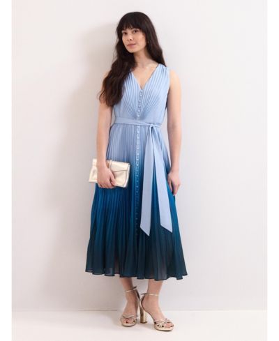 Phase Eight Women's Mira Pleated V-Neck Midi Dress