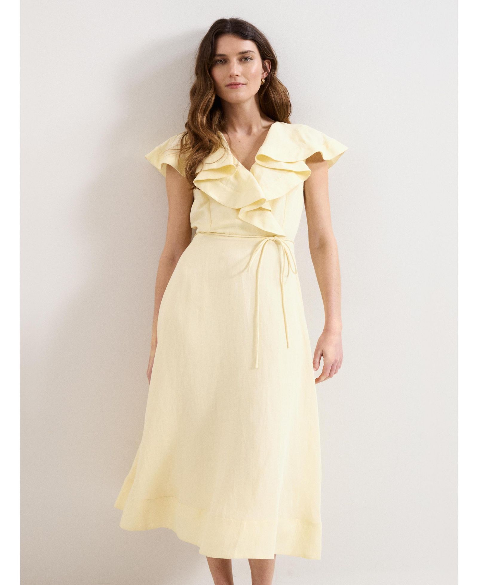 Женское платье Phase Eight Women's Matilda Ruffle Linen Midi Dress