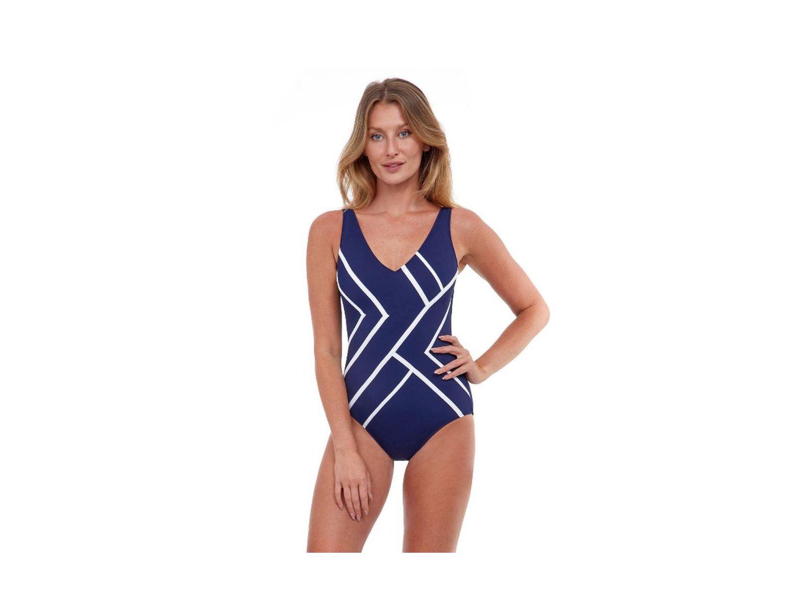 Gottex Women's Mirage Full Coverage V-Neck One Piece Swimsuit