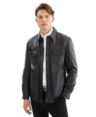 REGENCY LEATHERS Men's Grant Leather Shirt