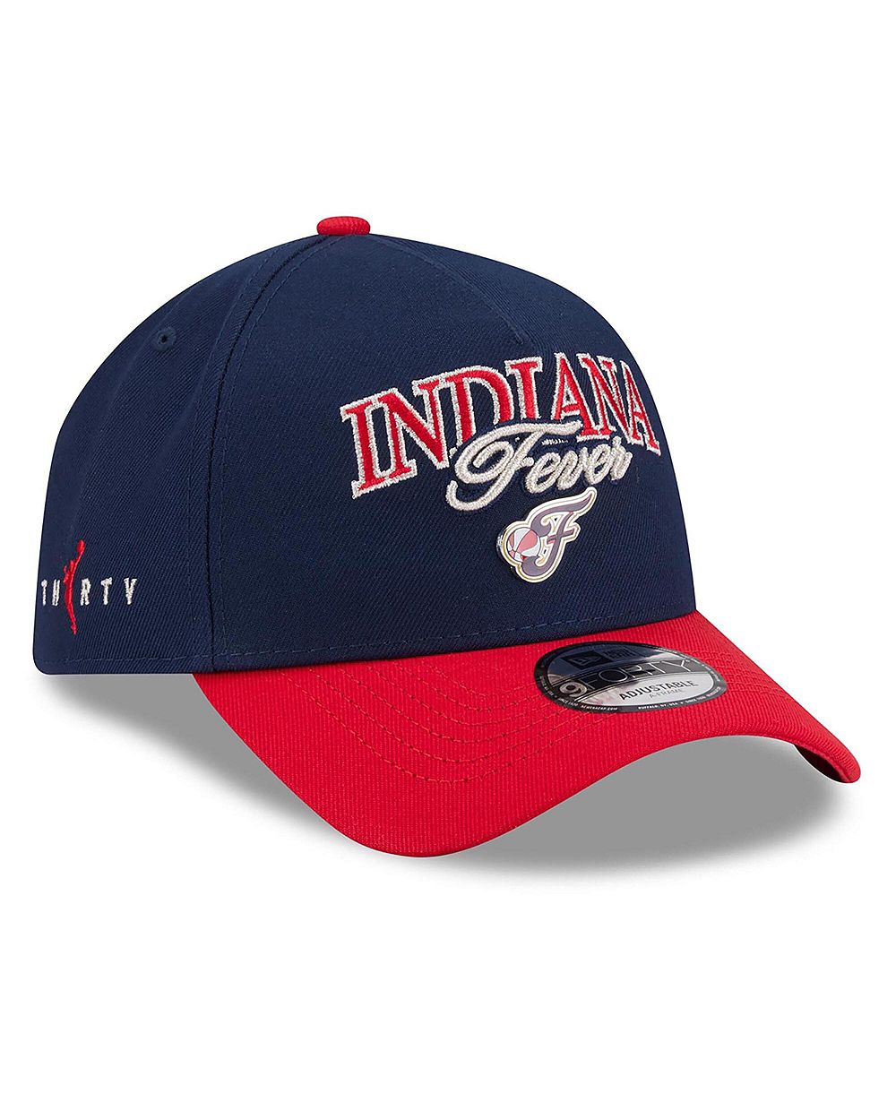 New Era Men's and Women's Navy/Red Indiana Fever WNBA Tip-Off 2026 Metal Badge A-Frame 9FORTY Adjustable Hat