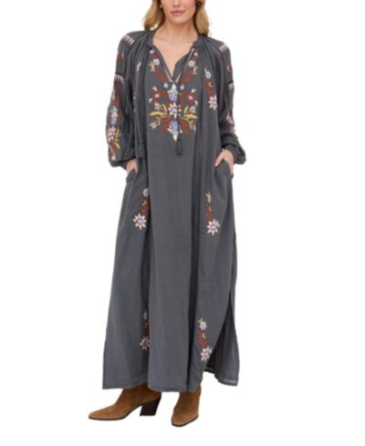Платье макси Raffya Women's Elisa Kaftan Style Embroidered