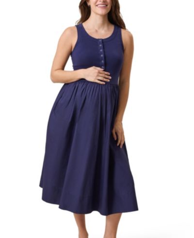 Kindred Bravely Женское платье для кормления Charlotte Mixed Media Midi