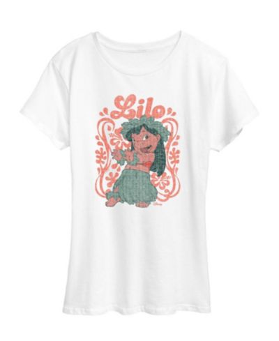 Футболка Hybrid Apparel Plus Size Lilo Stitch Lilo Floral Frame Graphic