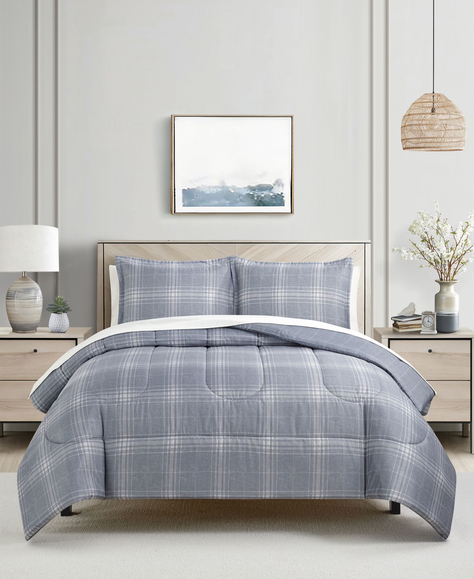Комплект покрывал Benjamin Plaid reversible, 3-Pc.