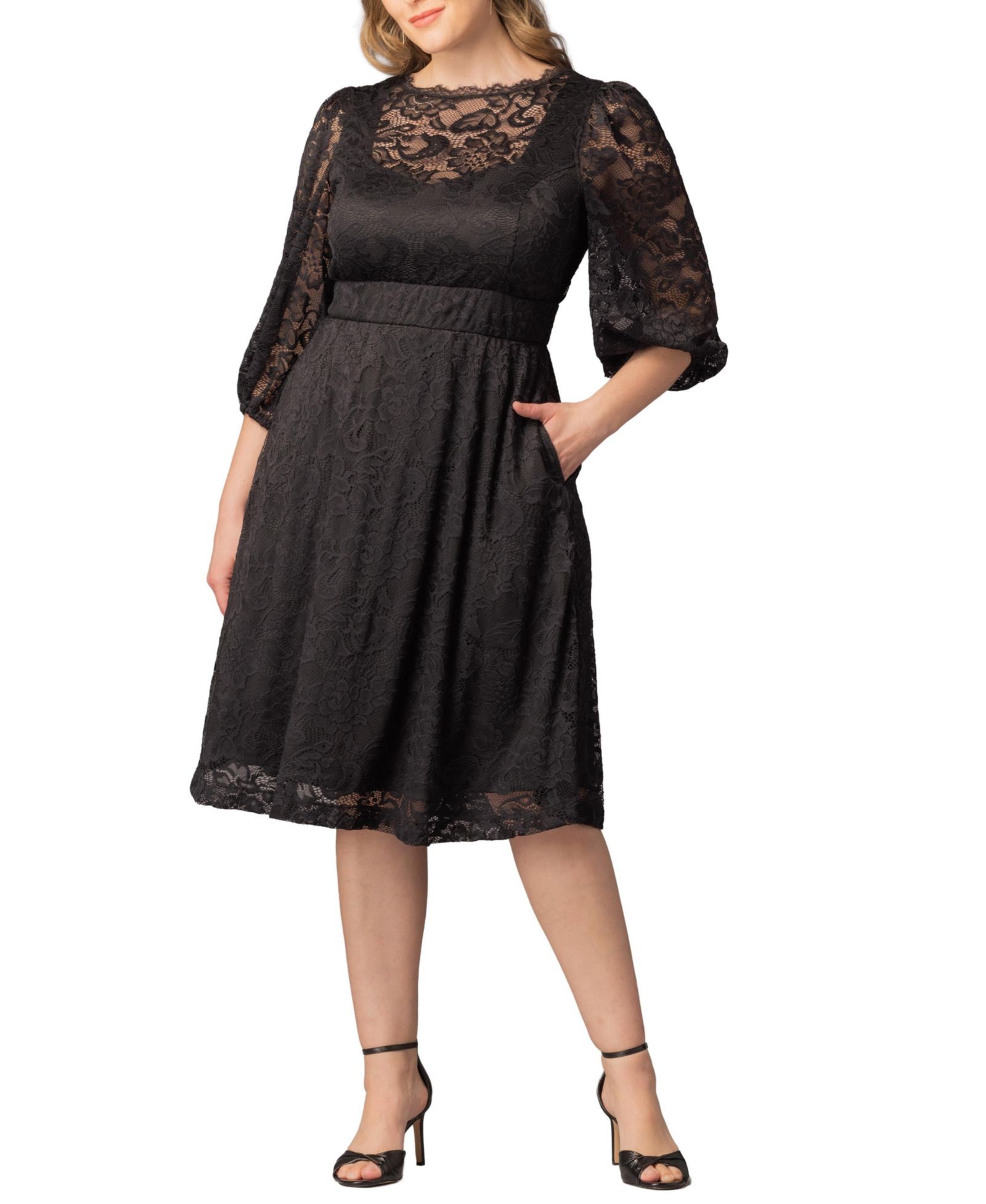 Kiyonna Платье коктейльное из кружева Hepburn Plus Size