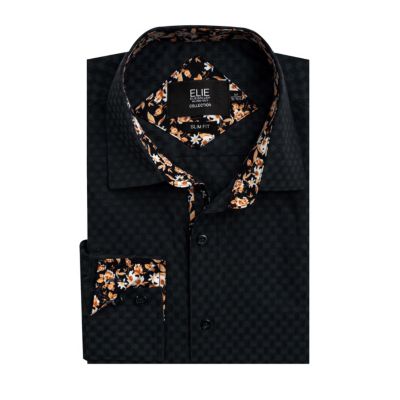 Elie Balleh Big Boys Slim Fit Jacquard Shirt
