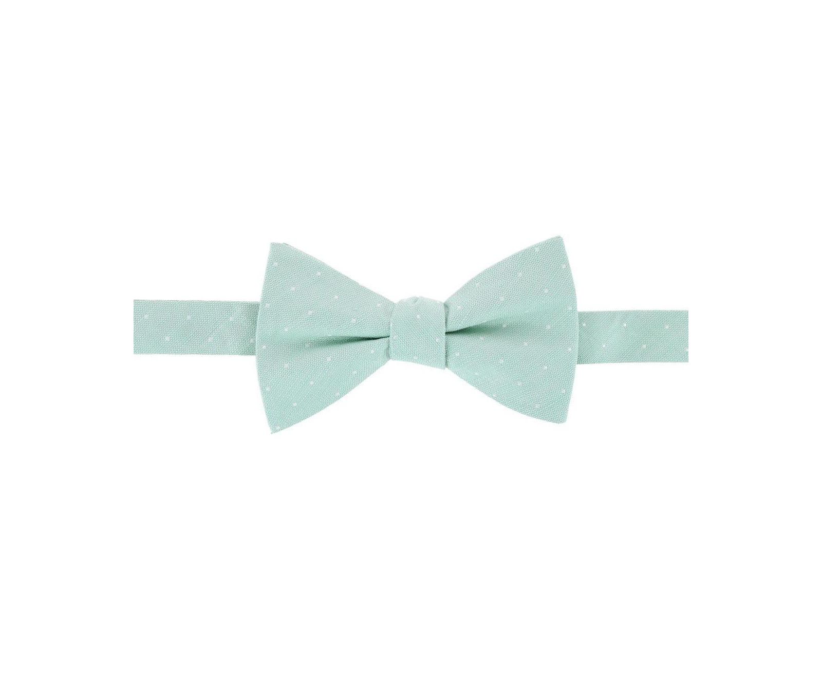 TRAFALGAR Men's Churchill Chambray Polka Dot Linen Blend Bow Tie