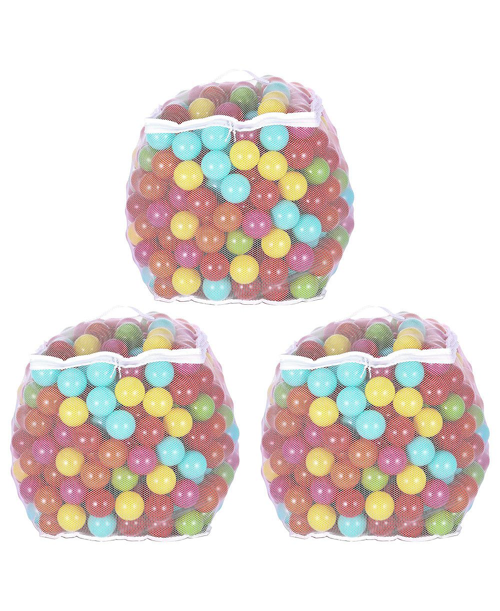 BalanceFrom 3 Pack Ball Pit Balls, 400 Count Toy Plastic Play Balls for Kids, Rainbow