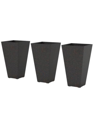 Outsunny 28" Tall Planters, Set of 3 Tape Outdoor Planters,