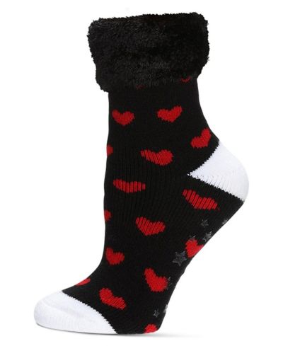 Женские махровые носки MeMoi Hearts Plush Cabin Socks