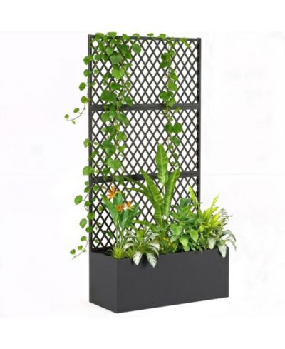 Outsunny Metal Planter Box ящик для растений с решеткой