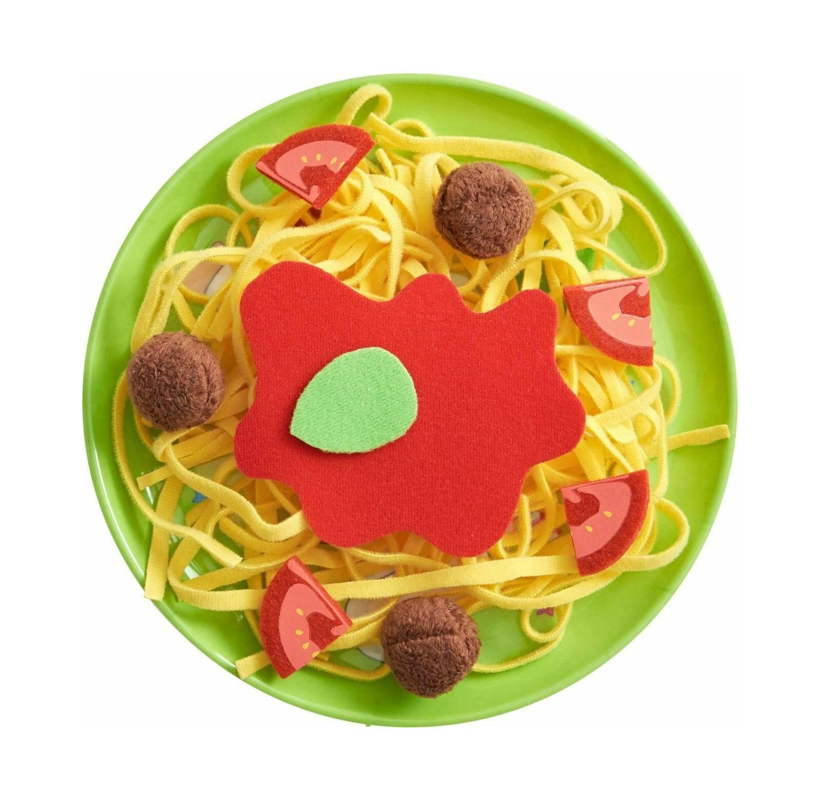 Игровой набор Haba Soft Spaghetti and Meatballs с тарелкой