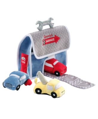 Lambs & Ivy Cars and Tow Truck Garage Interactive Plush Developmental Playset Toy