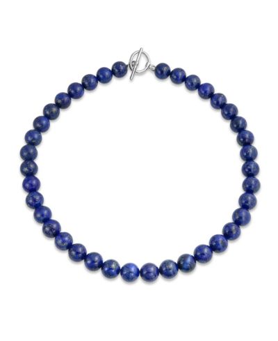 Ожерелье-колье Bling Jewelry с натуральным камнем Lapis Lazuli 10MM Bead Strand