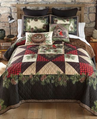 Donna Sharp Cardinal Pine Woodland 3-Pc. Quilt Set, Queen