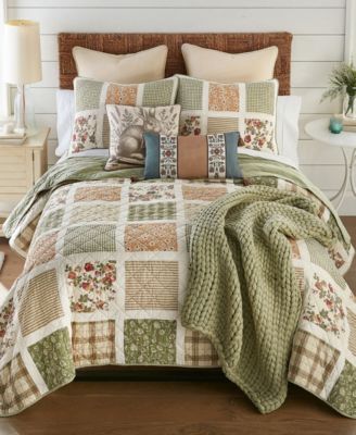 Donna Sharp Peach Rose Cotton 3-Pc. Quilt Set, King