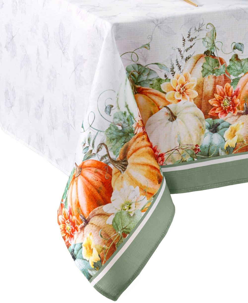 Скатерть Elrene Pumpkin Harvest Vine Double Border, 60" x 144"
