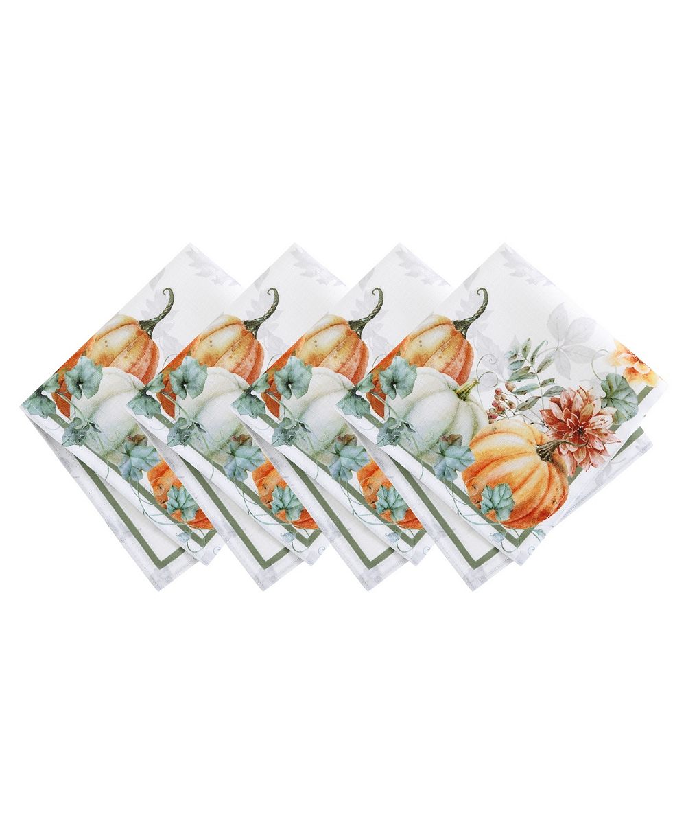Набор салфеток Elrene Pumpkin Harvest Vine Napkins, Set of 4