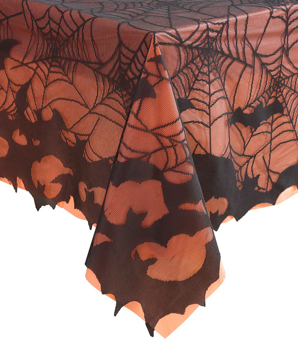 Elrene Bats Web Lace Halloween Tablecloth, 52" x 52"