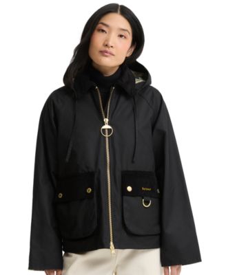 Barbour женская восковая куртка с капюшоном Carville