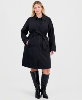 MICHAEL Michael Kors женское пальто-тренч однобортное большого размера, создано для Macy's