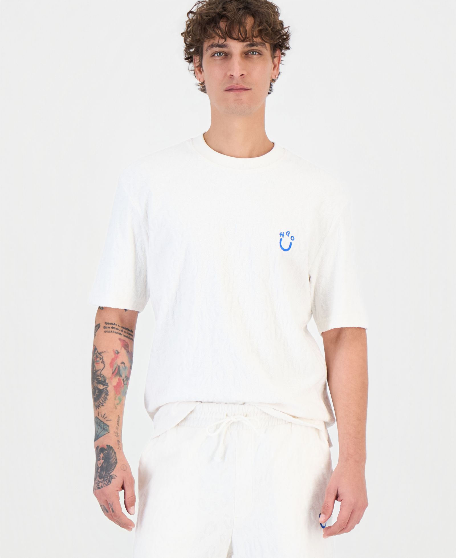 Hugo by Hugo Boss Men's Nagutee Cotton Embroidered-Logo T-Shirt