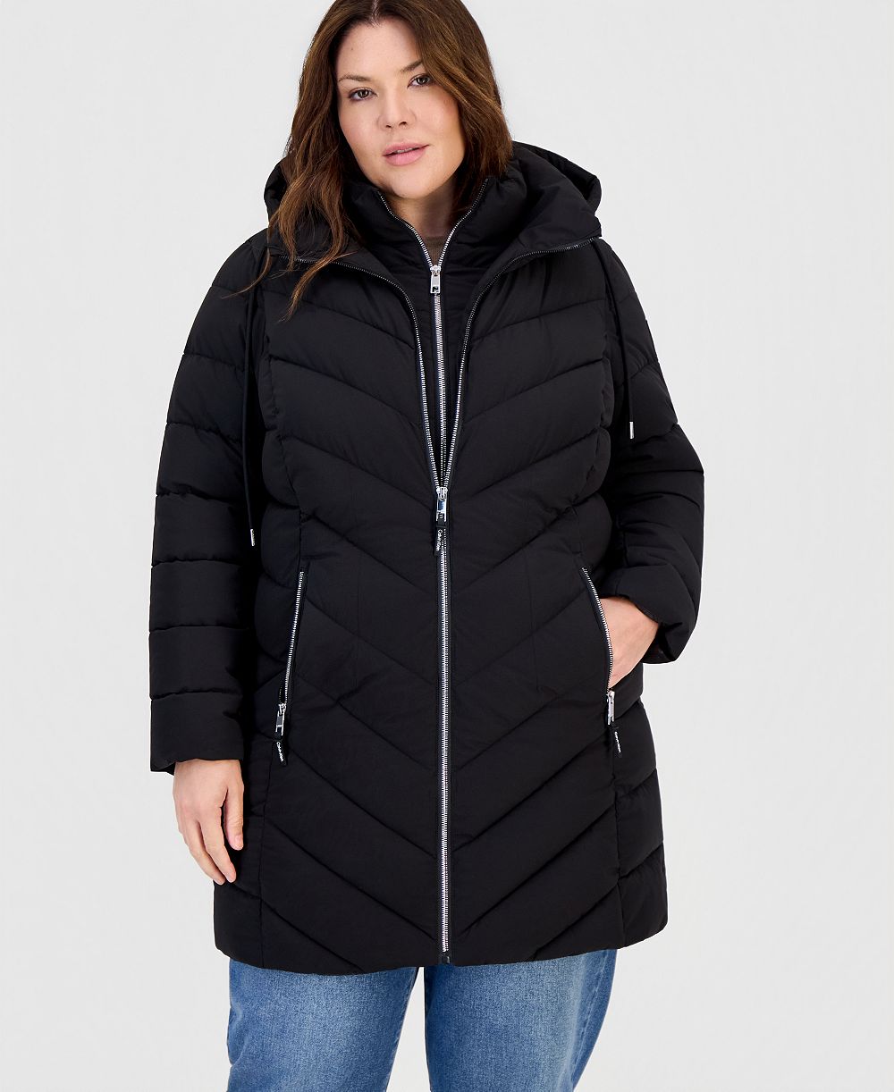 Calvin Klein Plus Size Packable Hooded Puffer Coat