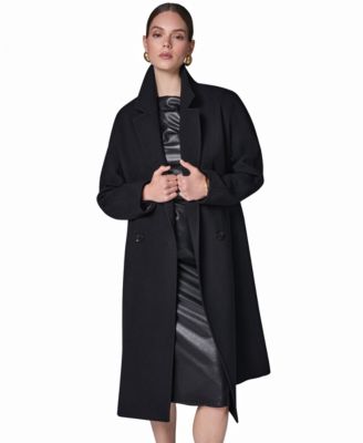 Donna Karan New York Women's Double-Breasted Lined Rain Coat