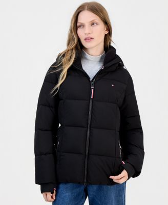 Tommy Hilfiger женская укороченная стеганая куртка с капюшоном