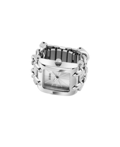 Женские аналоговые часы GUESS с серебристым стальным корпусом, 18mm