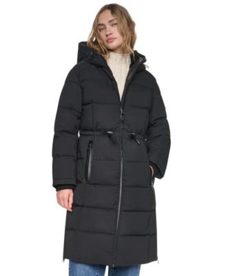 DKNY женская стеганая куртка-анорака с капюшоном