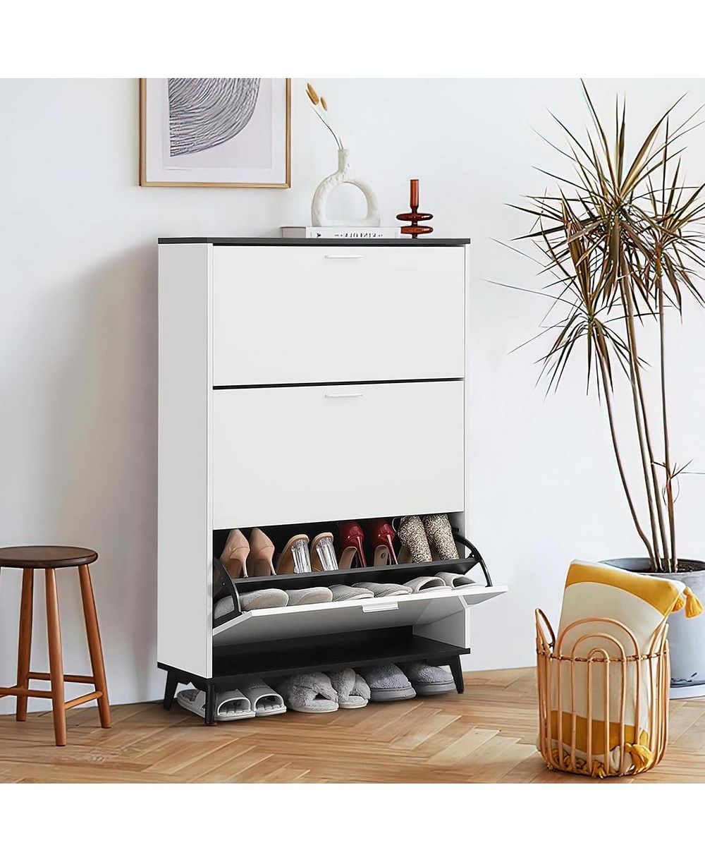 Обувница gaomon Narrow Rattan-Style Flip Drawers