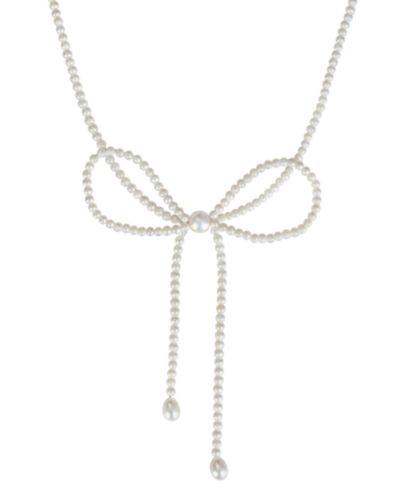 Macy's Cultured Freshwater Pearl Necklace in Sterling Silver