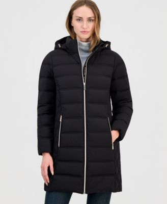Женский пуховик Michael Kors с капюшоном, складной