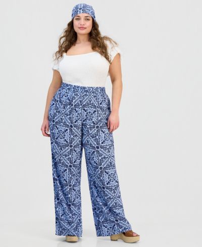 FULL CIRCLE TRENDS Брюки с принтом бандана, Plus Size